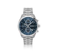 BOSS GRAND PRIX 44 Silver-tone chronograph watch with blue dial - Style GRAND PRIX 44, 58244950 Silver tone pcs.