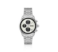 BOSS Grand Prix Touring Men's 38mm Silver White Dial Stainless Steel Bracelet Watch
