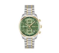 BOSS Two-tone watch with green dial and five-link bracelet - Style GRAND TOUR LADIES, HB1502766 Silver pcs.