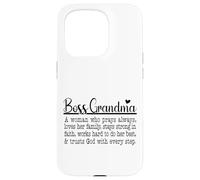 Boss Grandma Prays Loves Strong In Faith Trusts God Case for iPhone 15 Pro