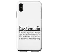 Boss Grandma Prays Loves Strong In Faith Trusts God Case for iPhone XS Max