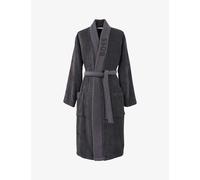 Boss Graphite Logo-embroidered Kimono Terry Cotton Dressing Gown M