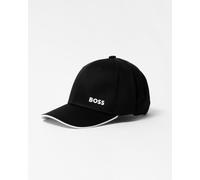 Men's BOSS Green Bold Mens Logo-Print Cap in Cotton Twill - Black - Size: ONE size