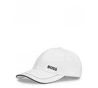 BOSS Green Cap-1 Mens Cotton-Twill Cap With Logo Detail NOS - White - One Size