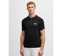 Men's BOSS Green K-Perform Max Mens Zip Placket Polo Shirt - Black - Size: 40/Regular