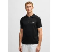 BOSS Green K-Perform Max Mens Zip Placket Polo Shirt - Black 002 - L
