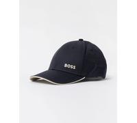 BOSS Green Mens Bold Logo Print Cap In Cotton Twill - Dark Blue 404 - Dark Blue 404 - One Size