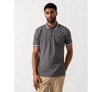 BOSS Green Mens Paddy Cotton-Piqué Polo Shirt with Contrast Logo - Open Grey 071