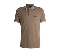 BOSS Green Mens Paddy Polo Shirt Light Pastel - Brown Cotton - Size Large