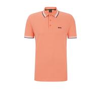 BOSS Green Mens Paddy Polo Shirt Open Red - Orange Cotton - Size 2XL