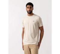 BOSS Green Mens Tee Stretch Cotton T-Shirt with Contrast Logo - Light Beige 275 - Light Beige 275 - XXL