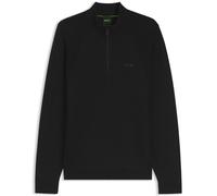 BOSS Green Momentum-Lite Mens 1/4 Zip Funnel Neck Jumper - Black 001