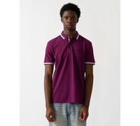 BOSS Green Paddy Mens Cotton-Piqué Polo Shirt with Contrast Logo - Light Burgundy 674 - Light Burgundy 674 - L