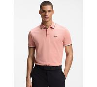 BOSS Mens HBG Paddy Polo Shirt with Contrast Tipping Short Pink 686 XXL