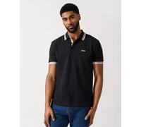 BOSS Green Paddy Mens Cotton-Piqué Polo Shirt with Contrast Logo - Medium Blue