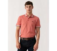 BOSS Green Paddy Mens Cotton-Piqué Polo Shirt with Contrast Logo - Medium Pink 667 - Medium Pink 667 - L