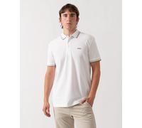 BOSS Green Paddy Mens Cotton-Piqué Polo Shirt with Contrast Logo - Open White 11