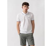 BOSS Green Paddy Mens Cotton-Piqué Polo Shirt with Contrast Logo - Open White