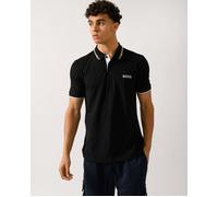 BOSS Green Paddy Pro Mens Cotton Blend Polo Shirt With Contrast Logos NOS - Black 002 - Black 002 - M