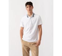 BOSS Green Paddy Rib Mens Polo Shirt - White 100