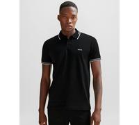 BOSS Green Paul Mens Short Sleeve Polo Shirt With Contrast Tipping NOS - Black 001 - Black 001 - L