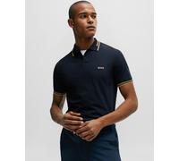 BOSS Green Paul Mens Short Sleeve Polo Shirt With Contrast Tipping NOS - Dark Blue 401 - Dark Blue 401 - XXL