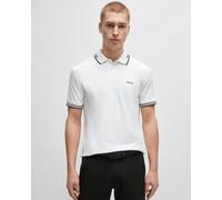 BOSS Green Paul Mens Short Sleeve Polo Shirt With Contrast Tipping NOS - White 100 - White 100 - XXL