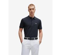 BOSS Green Paule Logo short sleeve Polo black white - L