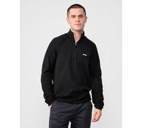 BOSS Half Zip Thermo Flex Cotton Blend Knit Jumper, Black