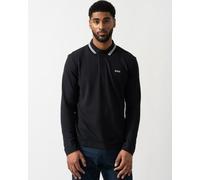 BOSS Green Plisy Mens Long Sleeve Polo Shirt - Dark Blue 402 - Dark Blue 402 - M