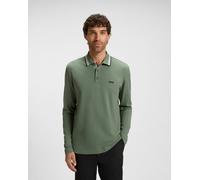 BOSS Mens Plisy Cotton-piqué Polo Shirt with Contrast Logo