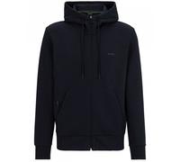 BOSS Green Saggy Mens Stretch Cotton Zip-Up Hoodie with Logo Print NOS - Dark Blue - Size Medium