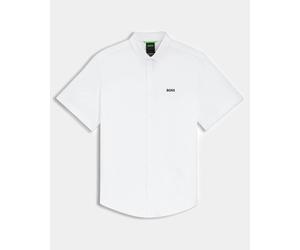 BOSS Green ST_Motion Mens Short Sleeve Shirt - White 100 - White 100 - XXL