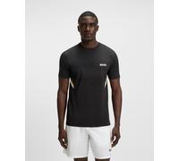 BOSS Mens Tee Tech TOC Active Slim-fit T-Shirt with Moisture Management Black