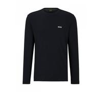 BOSS Green Tee Long Mens Sleeve T-Shirt - Blue Cotton - Size Large