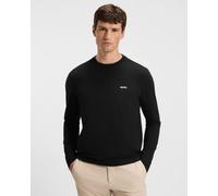 BOSS Mens Tee Long Long-Sleeved T-Shirt in Stretch Cotton with Contrast Logo