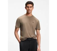 BOSS Green Tee Mens Stretch Cotton T-Shirt with Contrast Logo - Light/Pastel