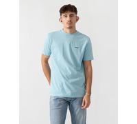 BOSS Green Tee Mens Stretch Cotton T-Shirt with Contrast Logo - Light/Pastel Blue 455 - Light/Pastel Blue 455 - M