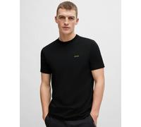BOSS Green Tee Mens Stretch Cotton T-Shirt with Contrast Logo NOS - Black 002 - Black 002 - S