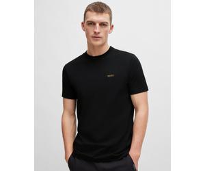BOSS Green Tee Mens Stretch Cotton T-Shirt with Contrast Logo NOS - Black - Size X-Large