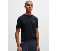 BOSS Green Tee Mens Stretch Cotton T-Shirt with Contrast Logo NOS - Dark Blue