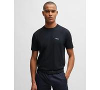 BOSS Green Tee Mens Stretch Cotton T-Shirt with Contrast Logo NOS - Dark Blue 402 - Dark Blue 402 - 4XL