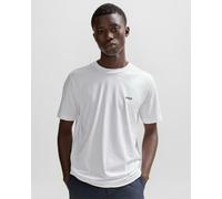 BOSS Green Tee Mens Stretch Cotton T-Shirt with Contrast Logo NOS - White 100 - White 100 - L