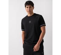 BOSS Green Tee Rib AC Mens T-Shirts - Black Cotton - Size Medium