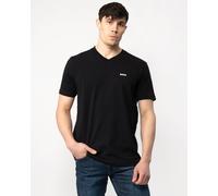 BOSS Green Unisex Tee V Mens V-Neck T-Shirt - Black Cotton - Size Medium