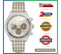 BOSS Gregor HB1514053 Chronograph Two-Tone Steel Strap Silver Dial Mens Watch UK