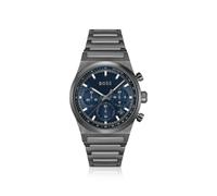 BOSS Grey-plated chronograph watch with blue dial - Style CANDOR CHRONO, 58244900 Grey