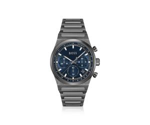 BOSS Grey-plated chronograph watch with blue dial - Style CANDOR CHRONO, 58244900 Grey pcs.