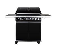 Boss Grill Alabama Elite - 4 Burner Gas BBQ Grill with Side Burner - Black