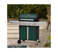 Boss Grill Kentucky Premium - 4 Burner Gas BBQ Grill with Side Burner - Green
